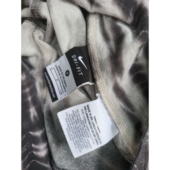 Nike Dri Fit Legging Capri Small Womens Mid Rise Skinny Leg Grey Tie Dye Print P - Picture 5 of 5